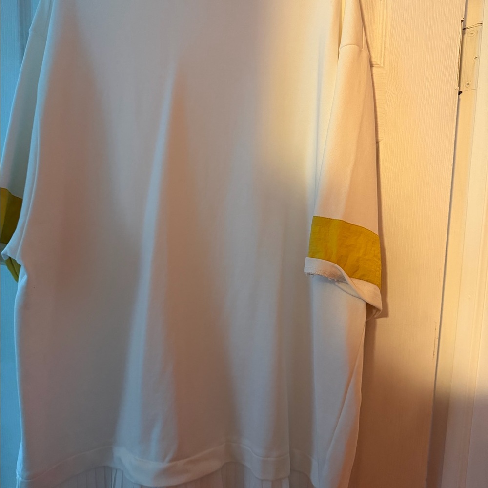 Anthropologie White and Yellow Dress, size XL